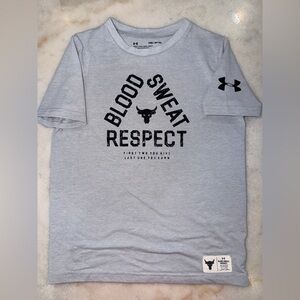 Under Armour Boys Gray Graphic Tee Dwayne Johnson Edition